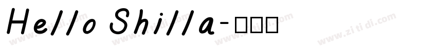 Hello Shilla字体转换